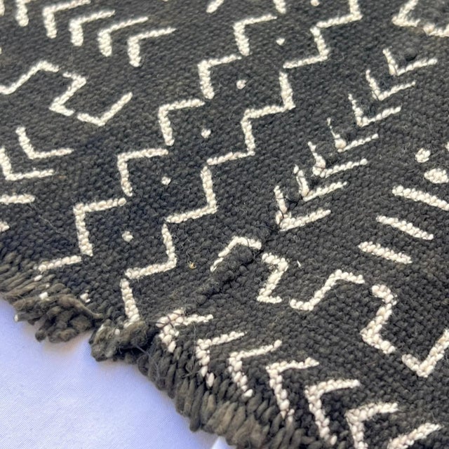 Early 20th Century Black and White Mudcloth Textile Mali 62x42 For Sale In Denver - Image 6 of 10