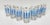 Mid 20th Century Vintage Mid Century Modern Highball Cocktail Glasses Blue Gold Frosted White - Set of 7 For Sale - Image 5 of 6