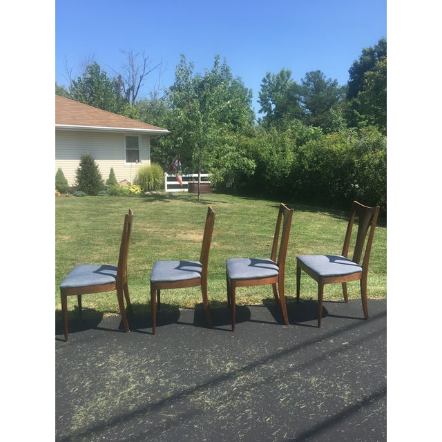 Mid Century Broyhill Brasilia Lenoir Chair Company Walnut Dining Room Chairs Set of 4 Chairish