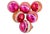 Mid-Century Modern No!! Shiny Brite Pink Banded Ball Ornaments - Set of 6 For Sale - Image 3 of 5