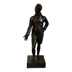Antique 19th Century French Bronze Portrait Figure of an American Statesman