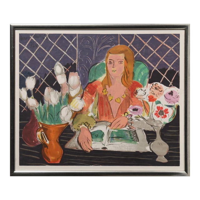 Woman and Flowers Ii, Henri Matisse (After) For Sale