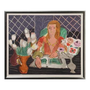 Woman and Flowers Ii, Henri Matisse (After)