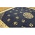 Art Deco 1900s Navy Blue Solid Floral Deco Antique Chinese Peking Knotted Room Size Rug For Sale - Image 3 of 10