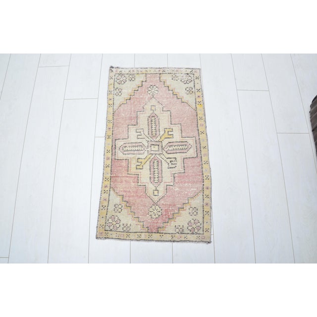 Handmade wool carpet in Turkish Anatolia , Vintage Oushak Rug,Turkish Vintage Anatolian Rug, Handmade wool Rug . One Of...