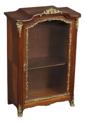 Salesman's Sample French Louis XV Wall Mounted Vitrine Display Cabinet