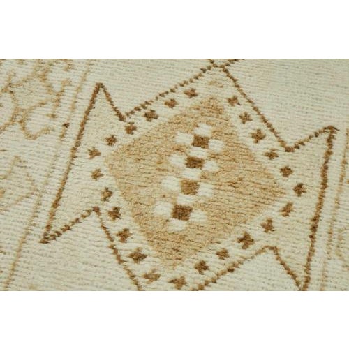 Bohemian Beige Runner Rug For Sale - Image 5 of 7