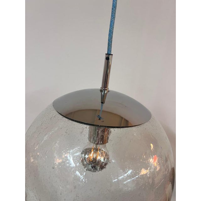 Glass Glass and Chrome Globe Lamp from Hustadt Leuchten For Sale - Image 7 of 11