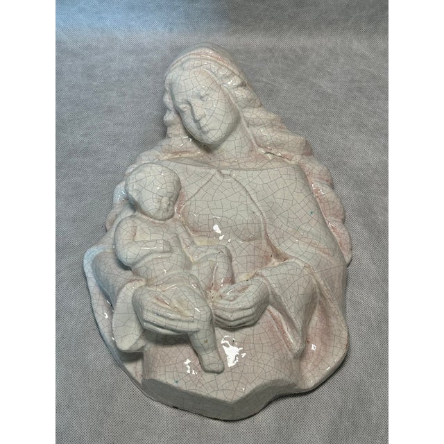 Italian Madonna and Child Wall Relief, 1960s For Sale - Image 3 of 8