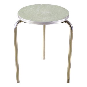 Industrial Round Garden Table, 1950s For Sale