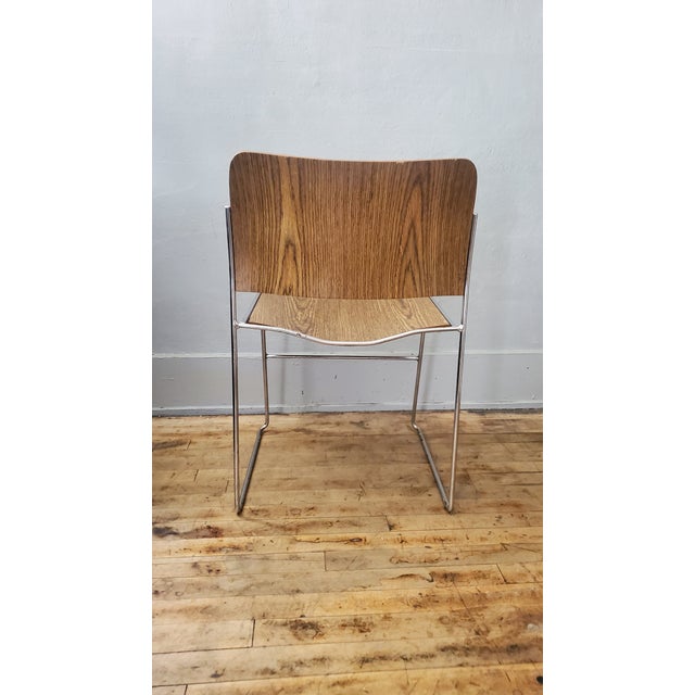1970s 1970s David Rowland 40/40 Birch Stacking Chair Lot For Sale - Image 5 of 12