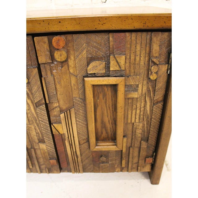 Mid 20th Century Brutalist Inspired Nightstands From Lane Furniture's "Pueblo" Series, Pair, Attributed For Sale - Image 10 of 15