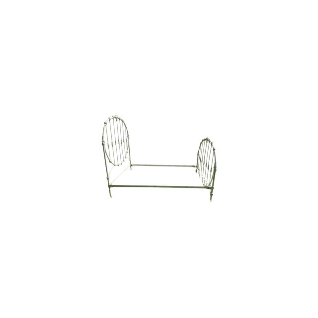 Antique American Victorian Cast Iron Bed (Full Size) For Sale - Image 4 of 12