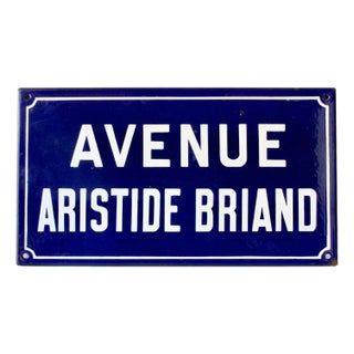 Vintage French Enameled Street Sign For Sale