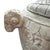 Late 20th Century Late 20th Century Large Neoclassical Style Lidded Urn With Ram Head Handles, Aged Stone Finish For Sale - Image 5 of 9