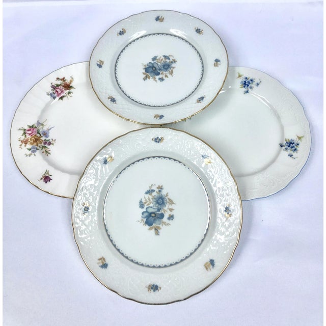 Vintage Mismatched China Salad Plates - Set of 4 For Sale - Image 12 of 12