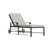 Brown Jordan Venetian Adjustable Chaise With Wheels in Black Jade with Iron Stripe Cushions For Sale