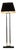 Floor Lamp in Stainless Steel and Granite Base For Sale