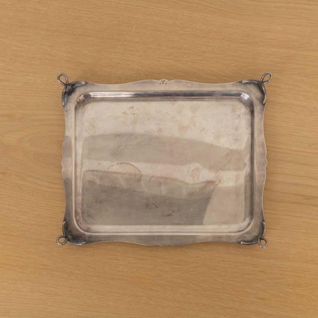 1940s 1940s French Silver Loop Tray For Sale - Image 5 of 14