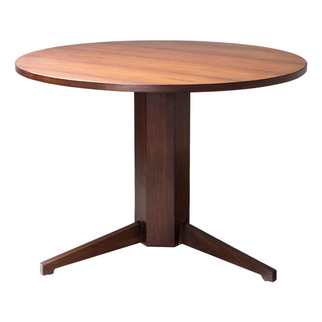 Mid-Century Round Wooden Table, 1950 For Sale