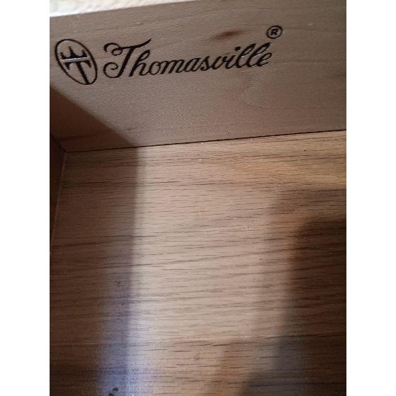 Nightstand or end table Washwood one drawer Thomasville Style: Mid Century Color: Beige Dimensions: 21" W x 24" H x 26" D