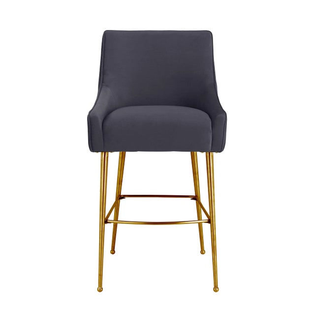 Sit pretty in this sumptuous yet durable velvet Stool. The Beatrix dazzles in counter and bar heights. Available in soft...