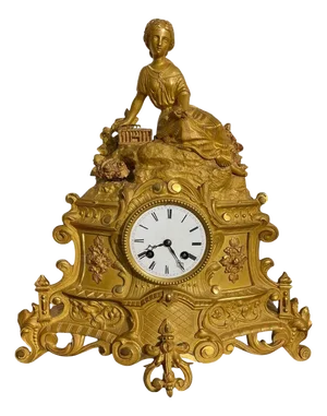 Napoleon III Gilt Bronze Clock