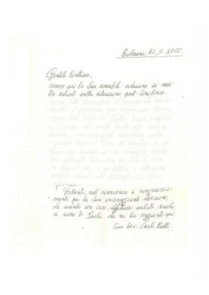Carlo Belli, Letter To the Countess Pecci Blunt, 1966