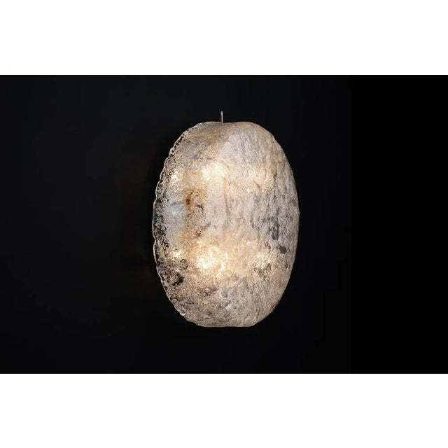 Mid-Century Modern Frosted Ice Glass Ceiling Light from Kaiser Leuchten, Germany, 1960s For Sale - Image 10 of 14