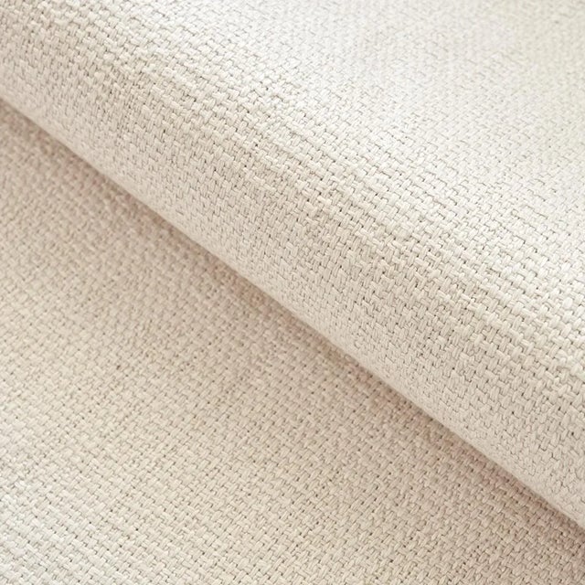 Transitional Schumacher Marli Indoor/Outdoor Hemp Fabric in Oyster For Sale - Image 3 of 3
