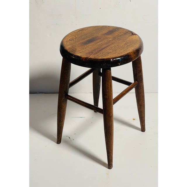 Vintage elegant stool in Jeannette Periand style.
