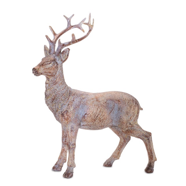 2020s Woodland Deer Figurines (Set of 2) For Sale - Image 5 of 5