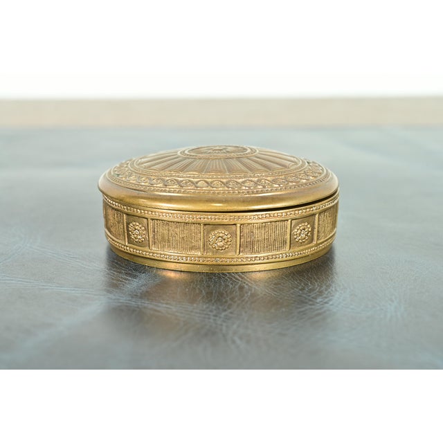 A gorgeous Arts & Crafts or Art Deco period "Adam" pattern gilt bronze desk box or jewelry box By Tiffany Studios (signed...