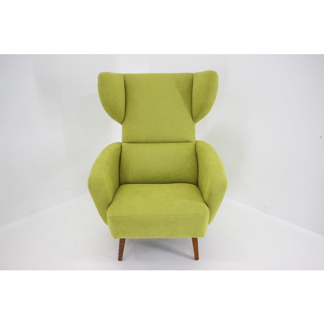 Wing Chair, Czechoslovakia, 1960s For Sale - Image 3 of 15
