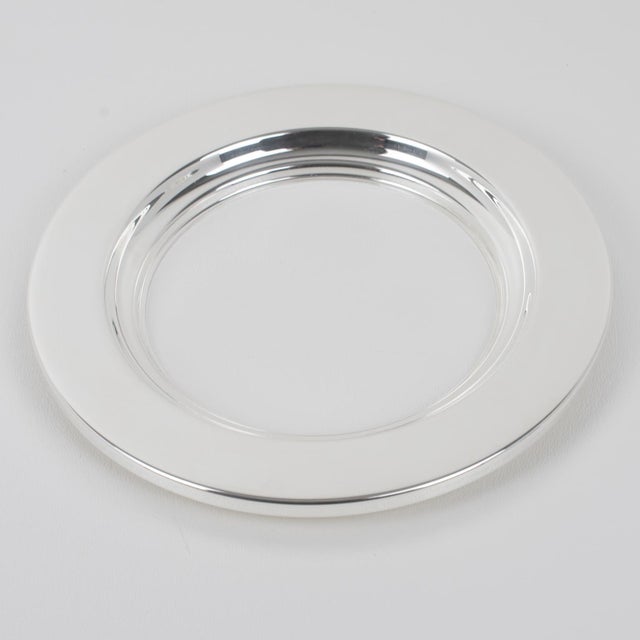 Contemporary Ercuis, Paris Crystal and Silver Plate Caviar Bowl Dish Server, circa 1960 For Sale - Image 3 of 15
