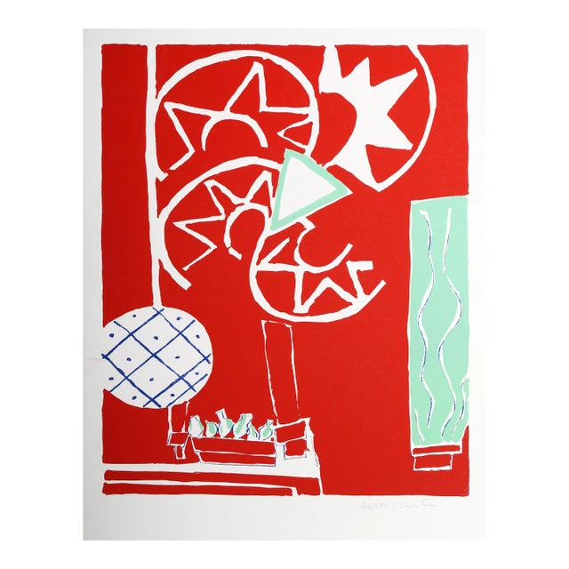 Flowers 3, Knox Martin Silkscreen, Signed and Numbered in Pencil For Sale