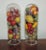 Victorian 19th Century Victorian Wax & Papier Mache Fruit Pyramids in Glass Domes with Cork Stoppers - A Pair For Sale - Image 3 of 11
