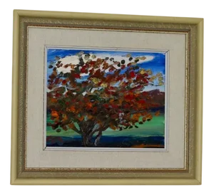 Göran Brunius, Autumn Tree, Oil on Board, Mid-20th Century