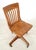 Antique swivel quarter sawn oak office chair made by Jasper Seating Company. It features a vertical back slatted design, a...