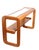 Classic late mid century design oak and tinted glass console table, designed by Lou Hodges, circa 1970's. This example is...