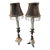 Vintage Art Nouveau Bronze Figural and Shell Lamps- A Pair For Sale