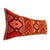 Indian Lumbar Pillow Made from Vintage Orange Textile For Sale - Image 3 of 6