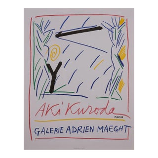 "Aki Kuroda - Fiac 84" Exhibition Poster From Galerie Maeght For Sale