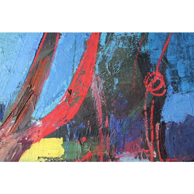 Aleksandr Rodin, Whispers in Blue, 1985, Oil on Canvas For Sale - Image 4 of 8