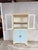 Glass Vintage Painted Kitchenette Pantry Cabinet, 1940s For Sale - Image 7 of 13