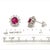 Diamond Rubellite Tourmaline Earrings 14k Gold 1.36 Tcw Certified For Sale - Image 12 of 13