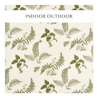 Sanderson Hosta & Fern Fabric in Olivine For Sale