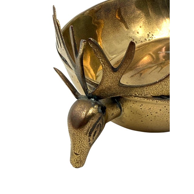 Mid-Century Modern Brass Deers Centerpiece / Bowl, France 1970s For Sale - Image 14 of 17