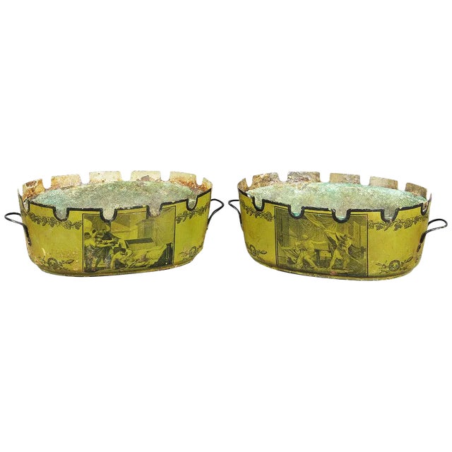 French Empire Tole Verrieres - a Pair For Sale
