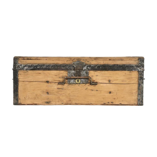 Wooden Transport Trunk, 1800s For Sale - Image 4 of 6